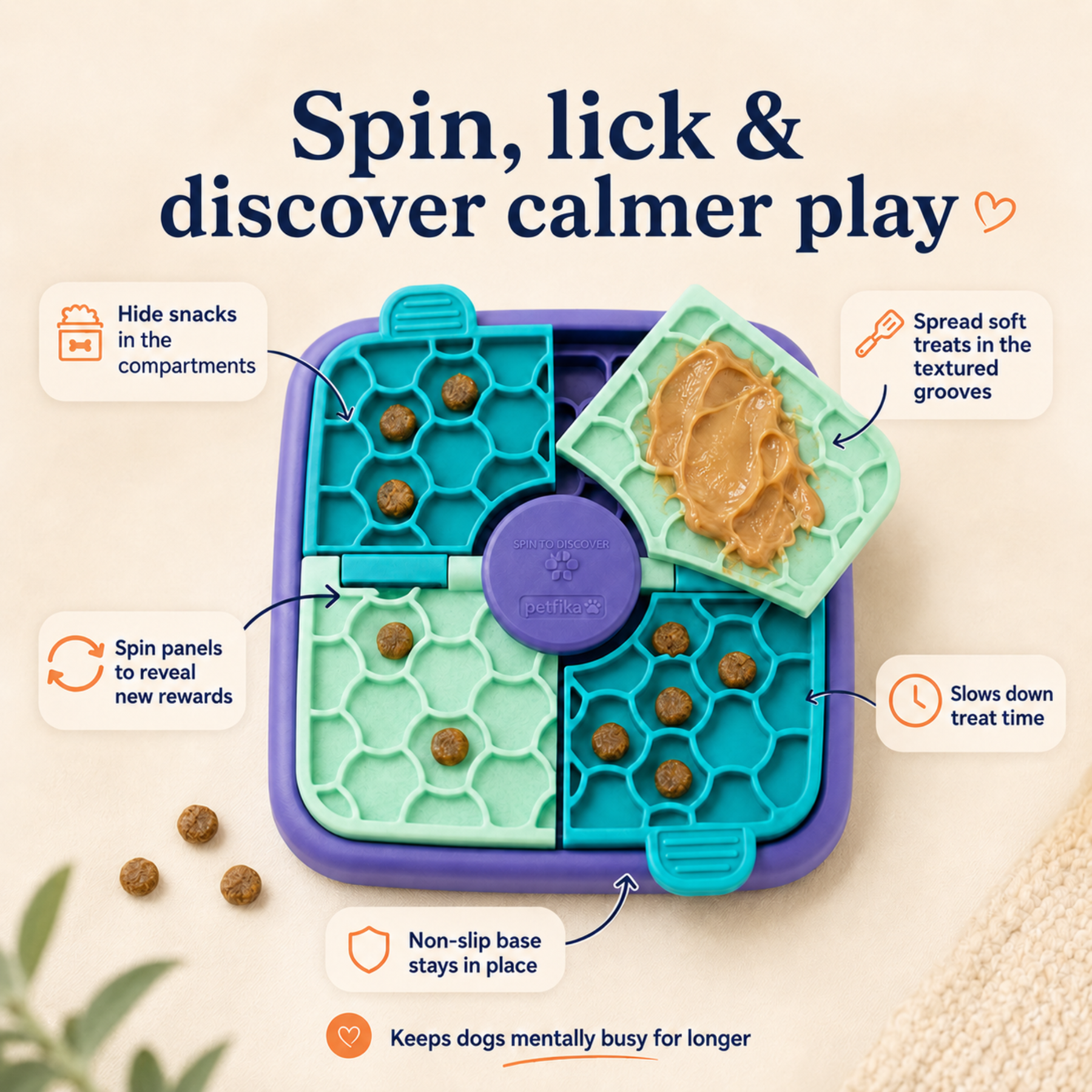 Spin & Lick Puzzle Mat